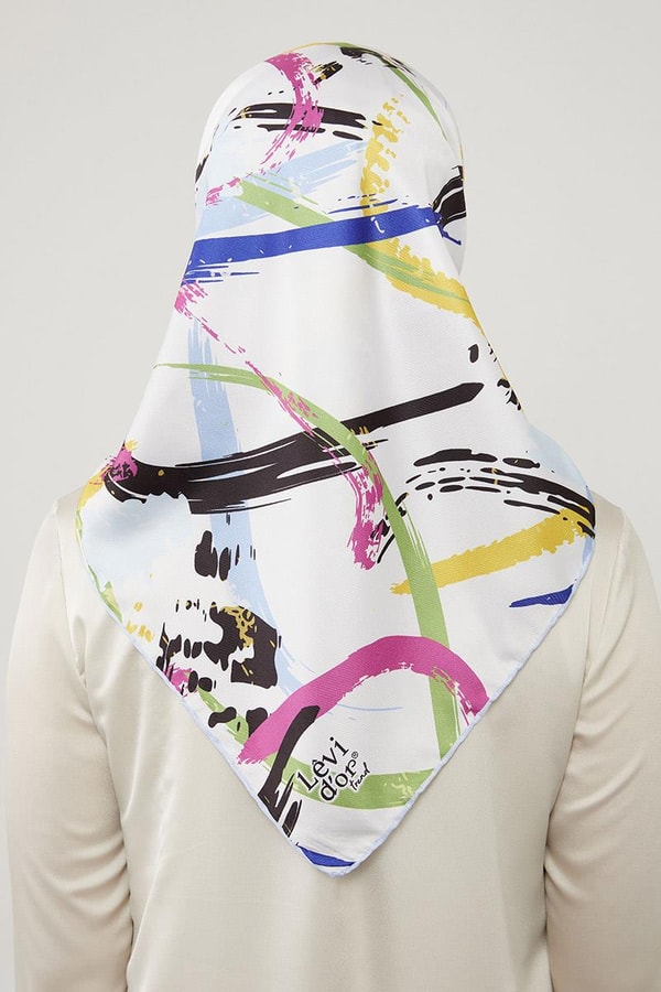 LevidorLevidor Bebe Mavisi Boya Desen Twill Eşarp