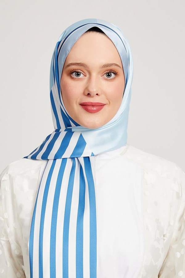 LevidorLevidor Bebe Mavisi Çizgili Desen Angel Şal