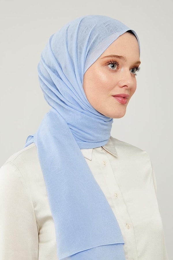 LevidorLevidor Bebe Mavisi Düz Renk Frozen Krep Şal