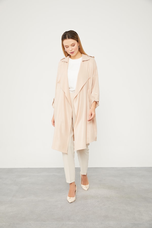 LevidorLevidor Bej Apolet Detaylı Kısa Kap