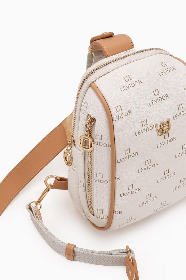 LevidorLevidor Bej Empirme Baskılı Bady Bag Çanta
