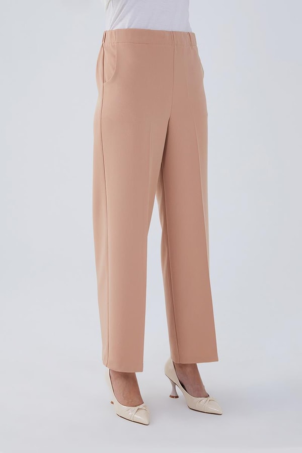LevidorLevidor Bej Geniş Paça Pantolon