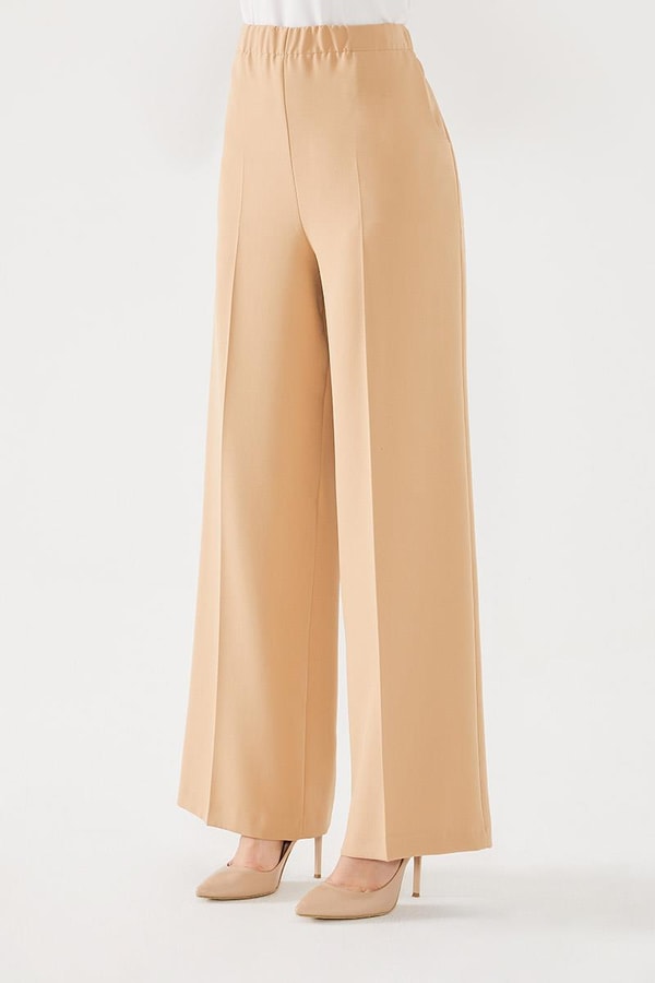 LevidorLevidor Bej Geniş Paça Pantolon