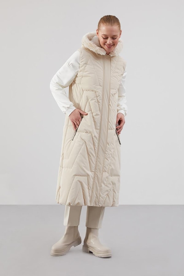 LevidorLevidor Bej Kapitone Yelek