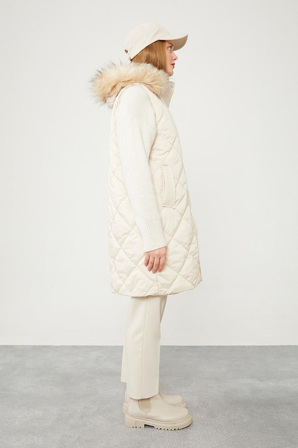 LevidorLevidor Bej KAPÜŞONLU ŞİŞME YELEK