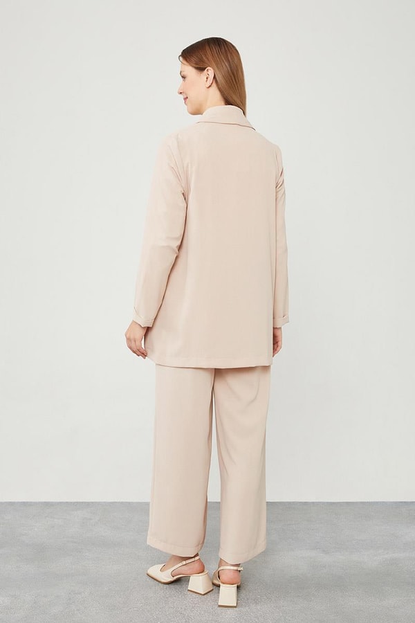 LevidorLevidor Bej Şal Yaka Ceket Takım