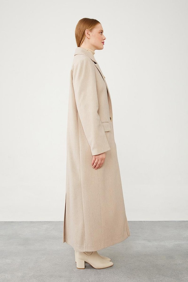 LevidorLevidor Bej Uzun Kaşe Kaban