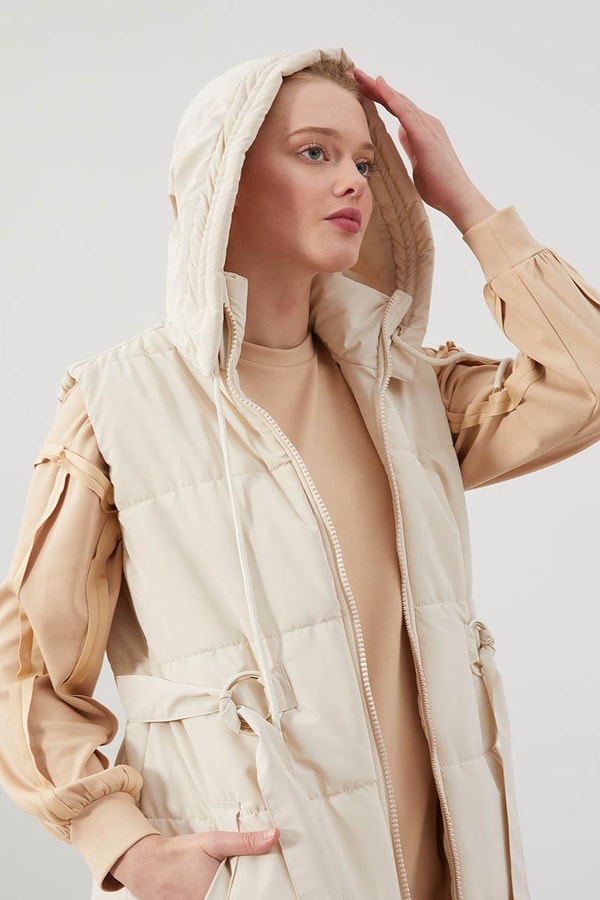 LevidorLevidor Bej Yandan Kemerli  Spor Yelek