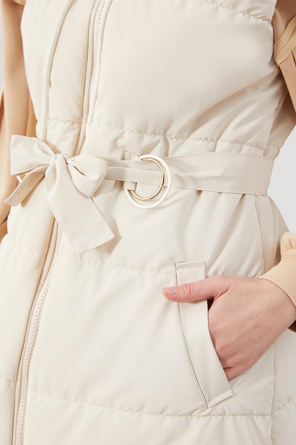 LevidorLevidor Bej Yandan Kemerli  Spor Yelek