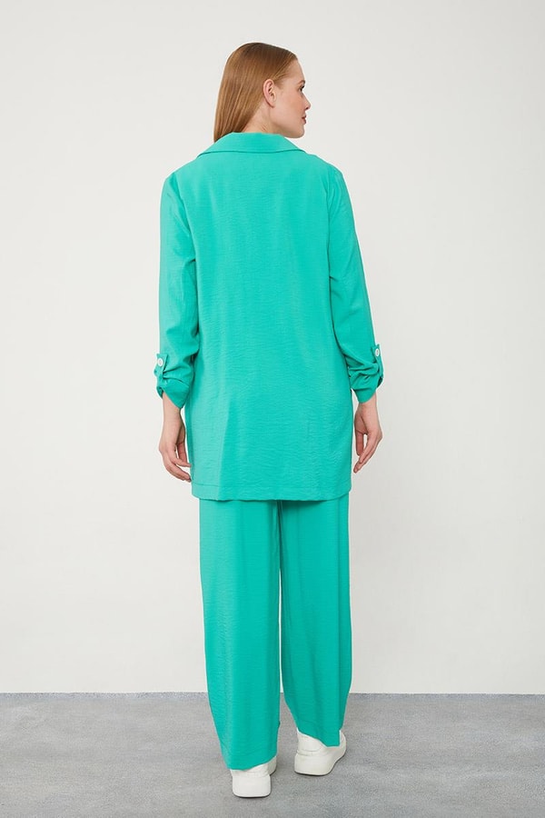 LevidorLevidor Benetton Baskılı İçlikli Geniş Paça Pantolonlu Ceket Takım