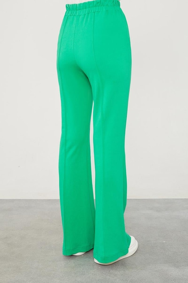 LevidorLevidor Benetton Beli Lastikli Kuşgözü Detaylı Pantolon