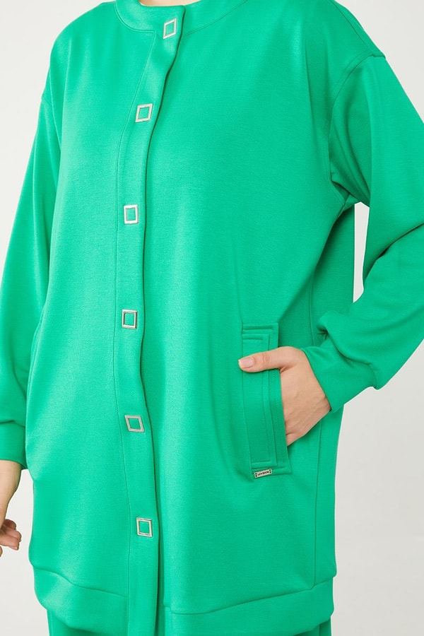 LevidorLevidor Benetton Bisiklet Yaka Cepli Penye Pantolonlu Spor Takım