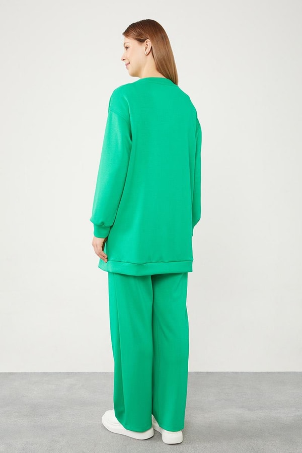 LevidorLevidor Benetton Bisiklet Yaka Cepli Penye Pantolonlu Spor Takım