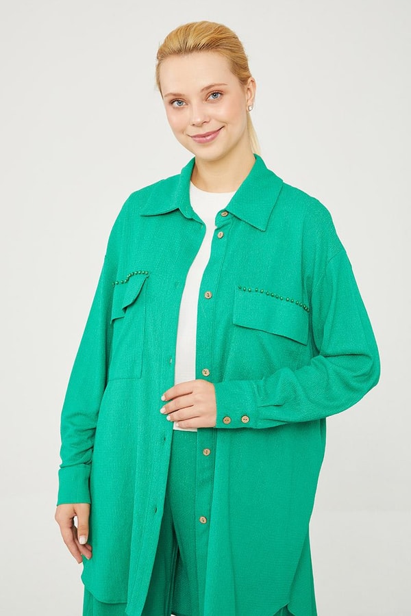 LevidorLevidor Benetton Cep İşlemeli Bürümcük Kumaş Takım