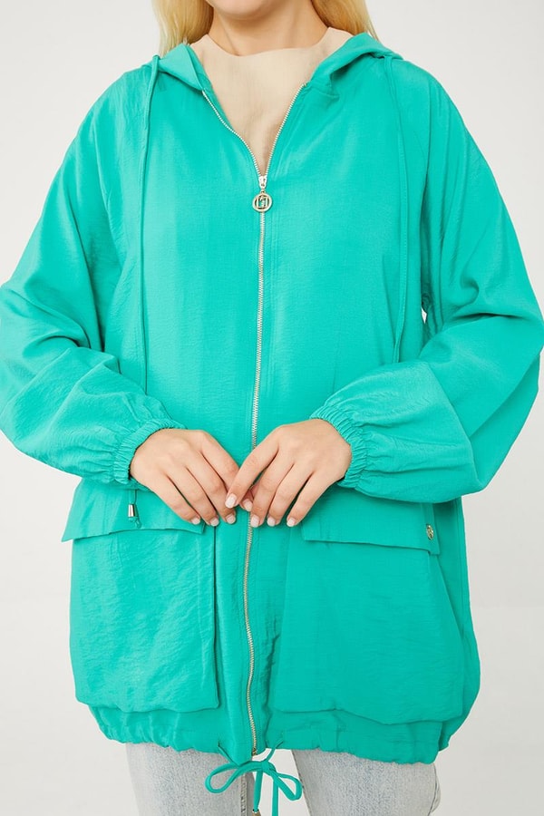 LevidorLevidor Benetton Kapüşonlu Tril Kumaş Kap