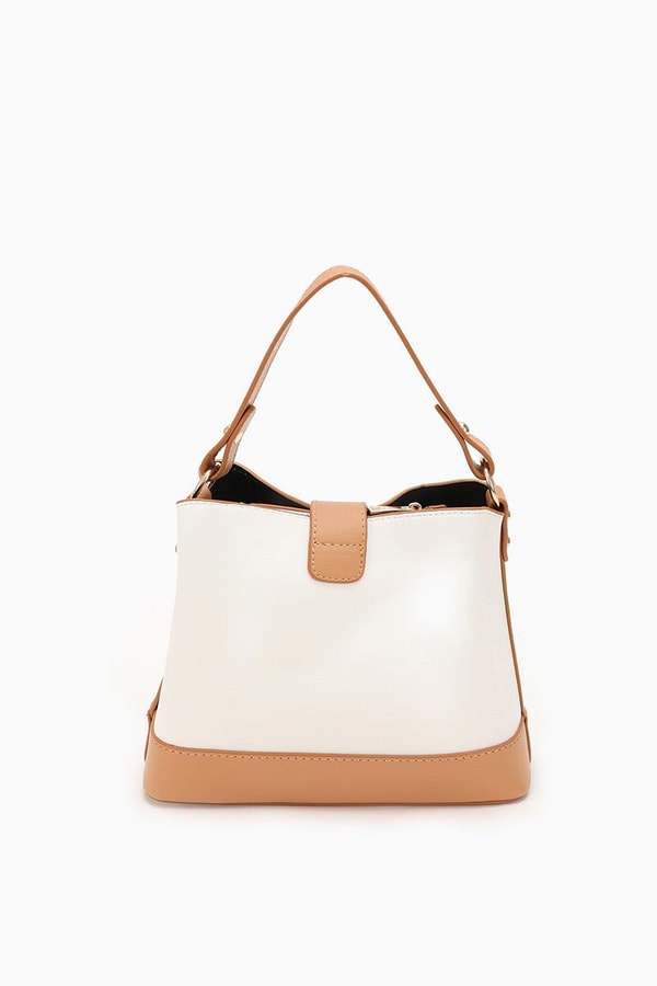 LevidorLevidor Beyaz Çift Renk Çıkarılabilir Askılı El Çantası
