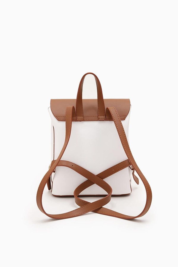 LevidorLevidor Beyaz Çift Renkli Sırt Çantası