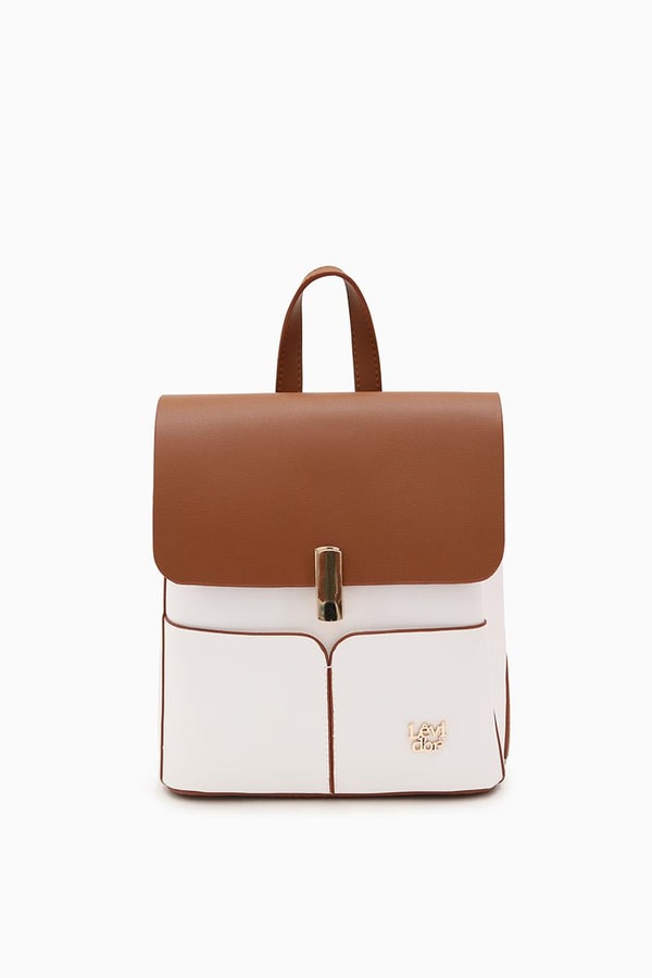 LevidorLevidor Beyaz Çift Renkli Sırt Çantası