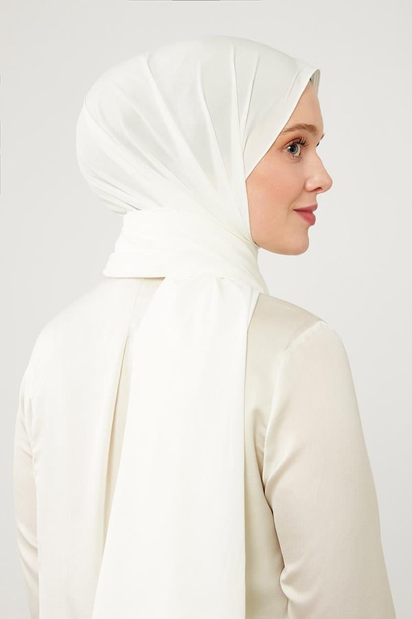 LevidorLevidor Beyaz Dama Desen Jakarlı Elegance Şal