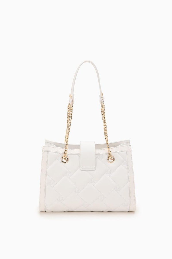 LevidorLevidor Beyaz Kapitone Zincir Askılı Omuz Çantası