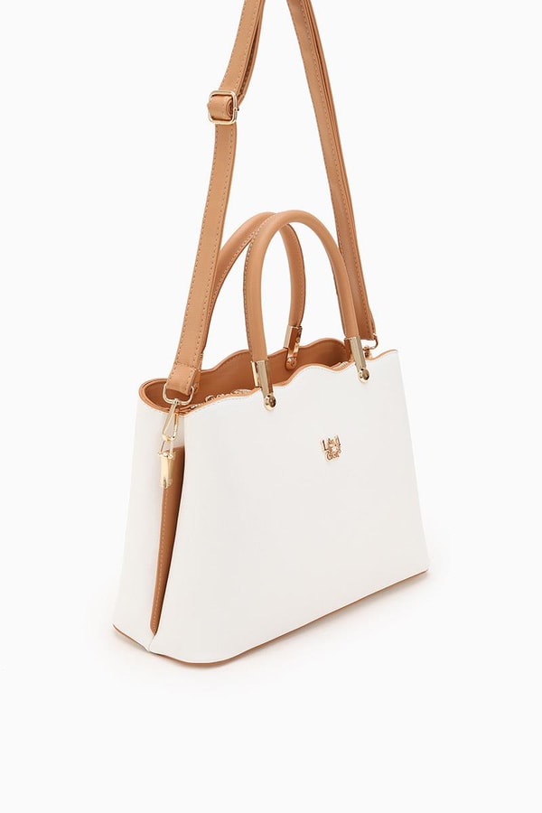 LevidorLevidor Beyaz Pat Kapamalı El Çantası