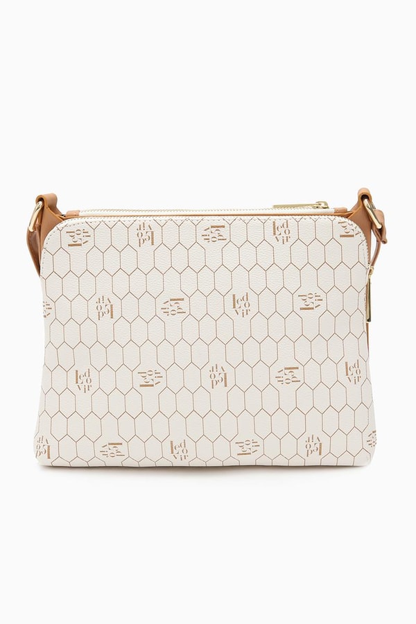 LevidorLevidor Beyaz Petek Baskılı Omuz Çantası