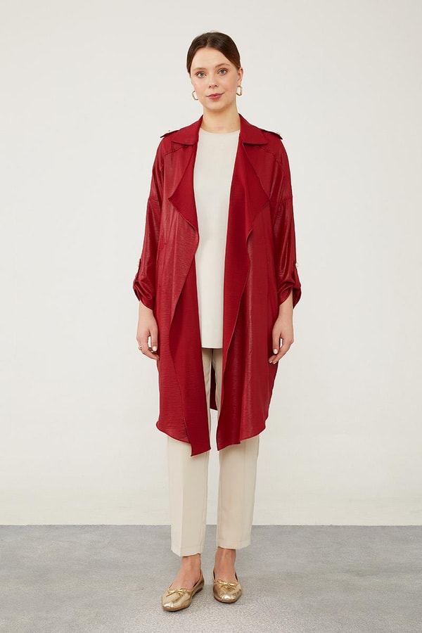 LevidorLevidor Bordo Apolet Detaylı Kısa Kap