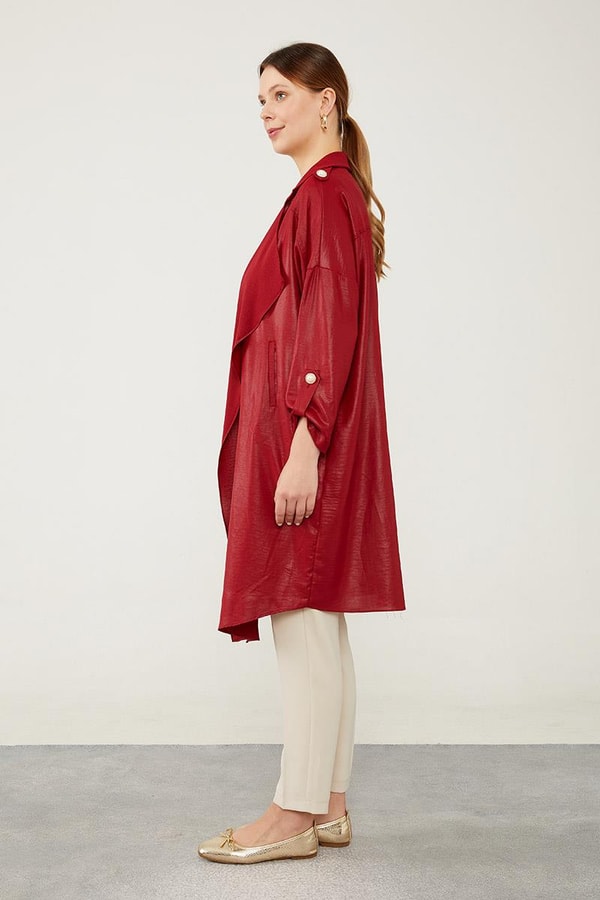 LevidorLevidor Bordo Apolet Detaylı Kısa Kap