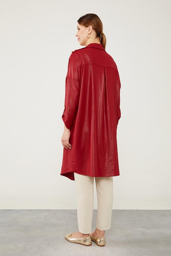 LevidorLevidor Bordo Apolet Detaylı Kısa Kap