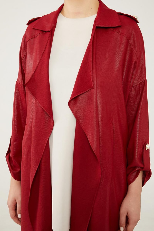 LevidorLevidor Bordo Apolet Detaylı Kısa Kap