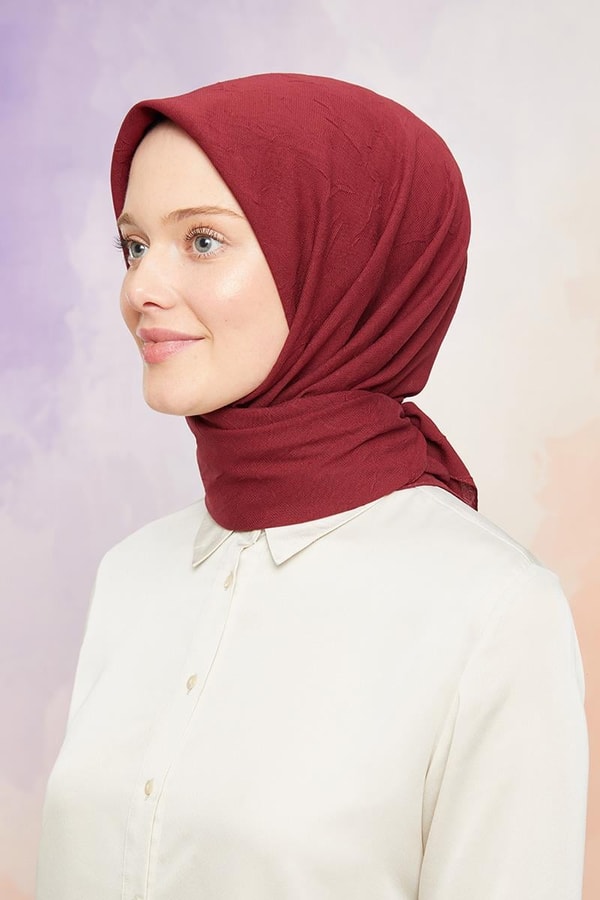 LevidorLevidor Bordo Kraş Şifon Eşarp