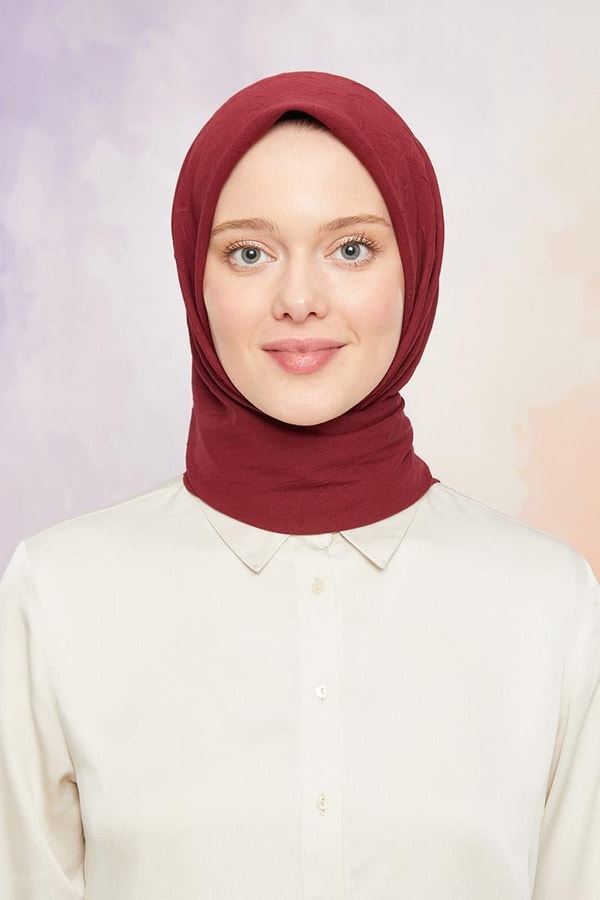 LevidorLevidor Bordo Kraş Şifon Eşarp