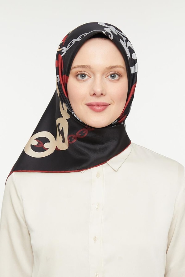 LevidorLevidor Bordo Twill Saf İpek Eşarp