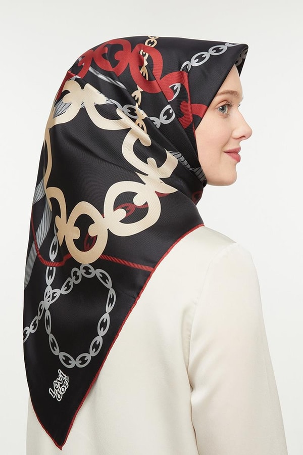 LevidorLevidor Bordo Twill Saf İpek Eşarp