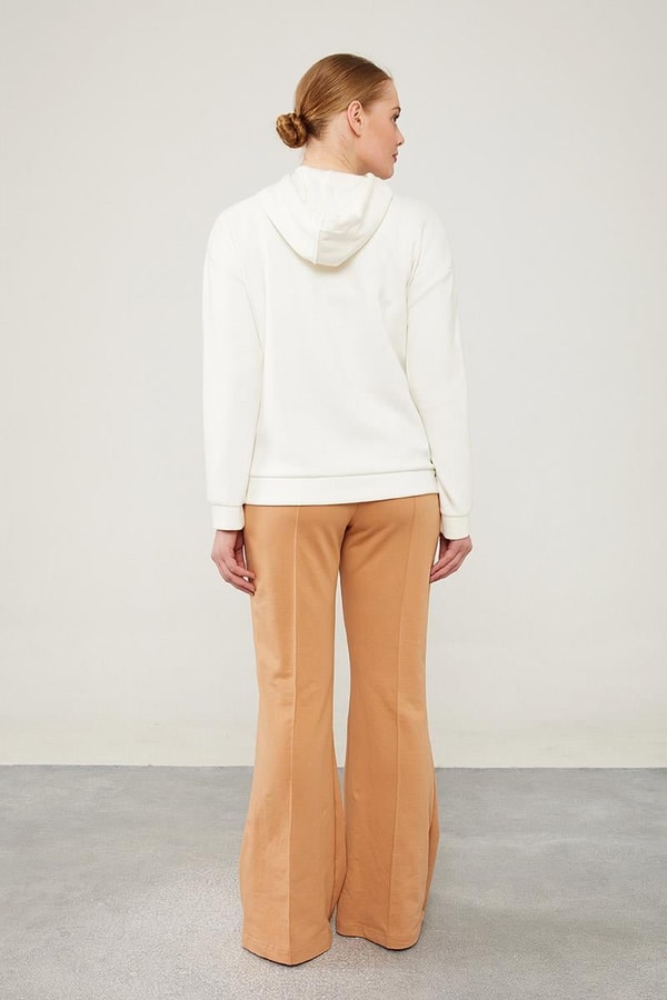 LevidorLevidor Camel Geniş Paça Beli Lastikli Spor Pantolon