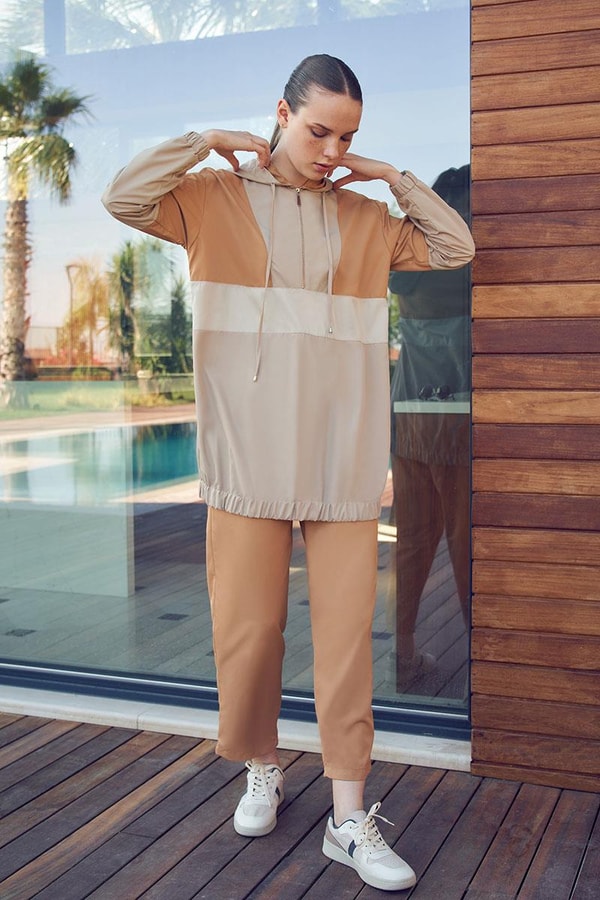 LevidorLevidor Camel Kapşonlu Spor Takım
