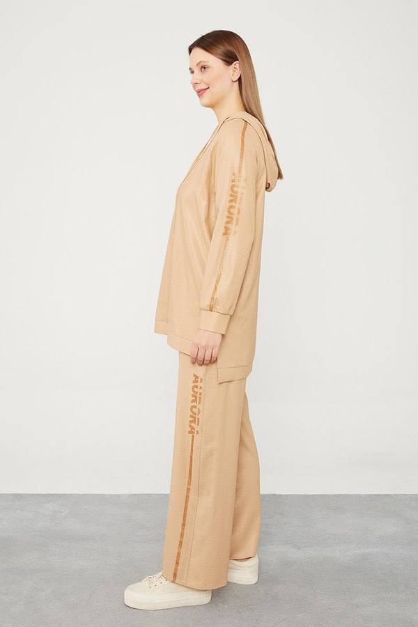 LevidorLevidor Camel Kapüşonlu Kanguru Cepli Spor Takım