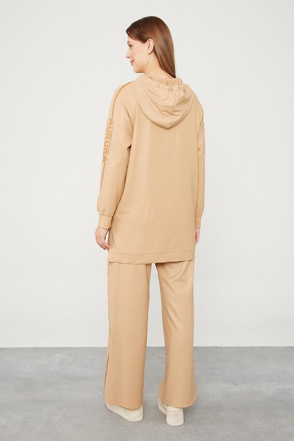 LevidorLevidor Camel Kapüşonlu Kanguru Cepli Spor Takım