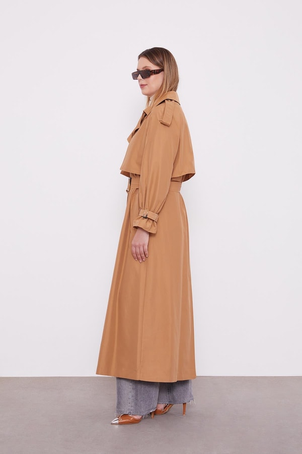 LevidorLevidor Camel Kemer Detaylı Trençkot