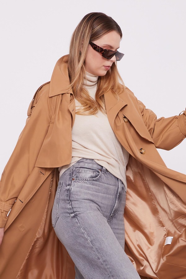 LevidorLevidor Camel Kemer Detaylı Trençkot