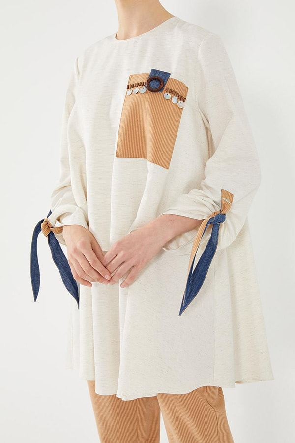 LevidorLevidor Camel Kol Ağzı Bağlamalı Takım