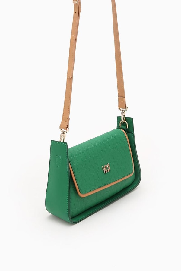 LevidorLevidor Çimen Yeşili Asimetrik Tasarım El Çantası