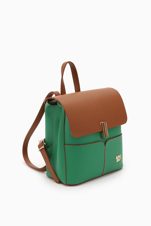 LevidorLevidor Çimen Yeşili Çift Renkli Sırt Çantası
