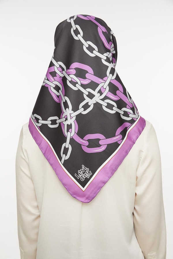 LevidorLevidor Eflatun Trend Twill Eşarp