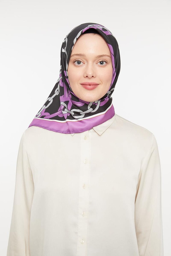 LevidorLevidor Eflatun Trend Twill Eşarp