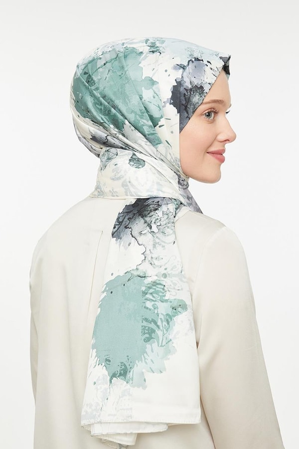 LevidorLevidor Ekru Batik Görünümlü Twill Şal