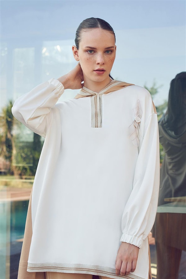LevidorLevidor Ekru - Camel Ribanalı Eşofman Takım
