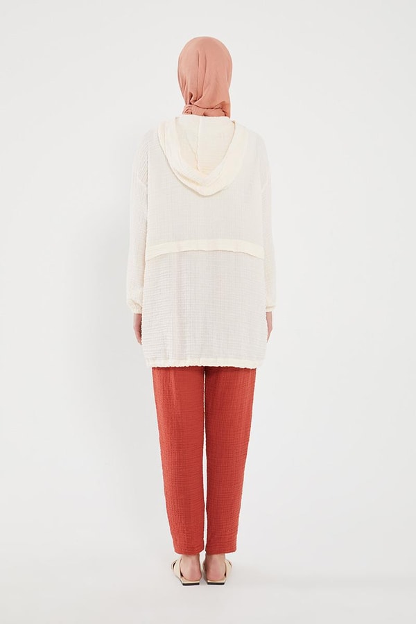 LevidorLevidor Ekru Kapşonlu Muslin Spor Takım