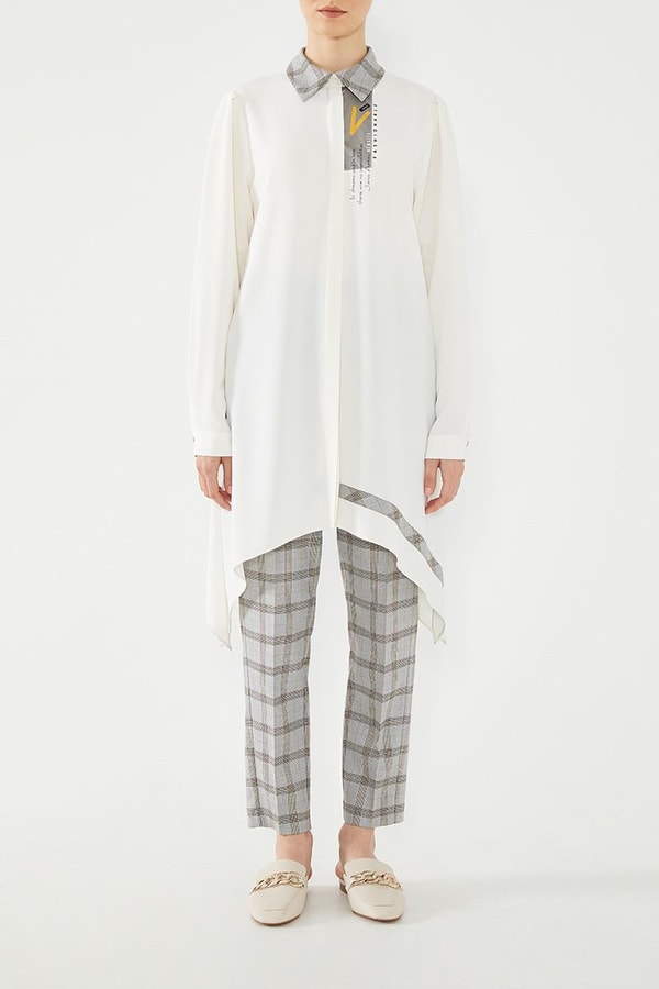 LevidorLevidor Ekru Yakası Baskılı Takım