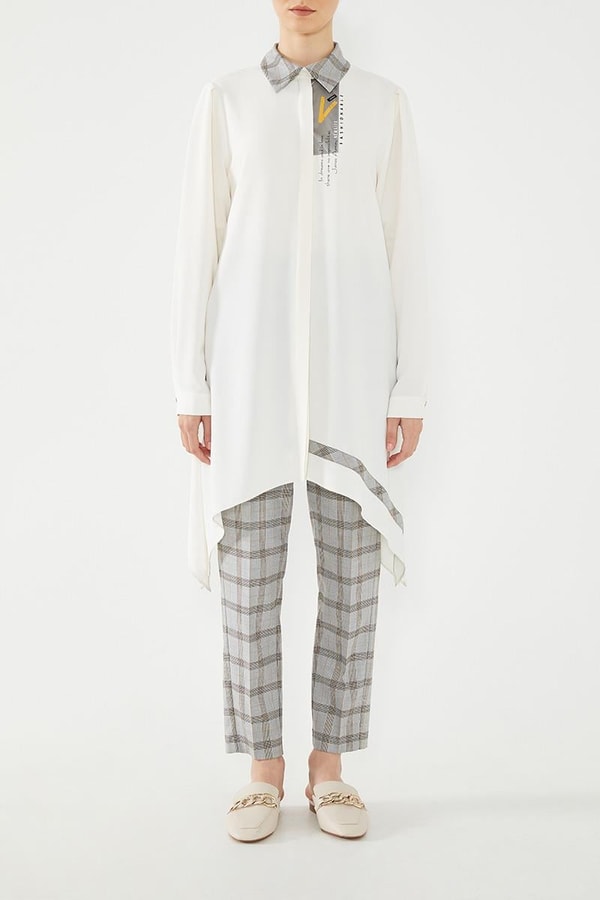 LevidorLevidor Ekru Yakası Baskılı Takım